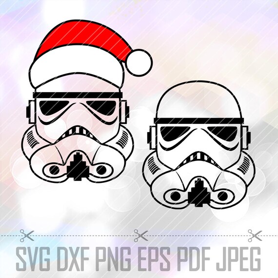 Download Star Wars SVG Disney Storm Trooper Christmas Santa Hat SVG DXF