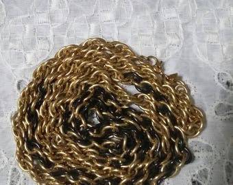 Vintage Monet black and gold chain