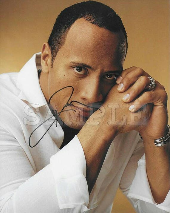 Dwayne Johnson signed 8x10 Autograph RP Great Gift Idea