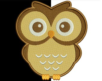 Owl embroidery design - Machine Embroidery Design - INSTANT DOWNLOAD - kids design - 10 sizes - 9 file formats
