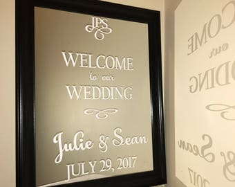 Custom Wedding Welcome Sign PLEASE read details. Personalized