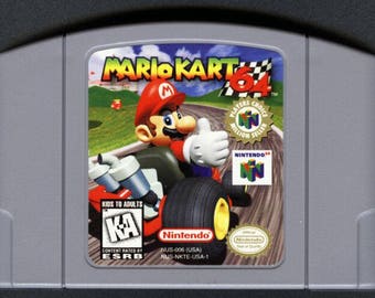 Mario Kart Nintendo 64 / N64 VideoGame Cartridge - Retro Game Reproduction Goodness For The Low!!