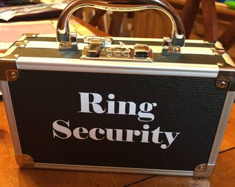 Ring Security Case, Ring Bearer Box for Wedding, Ring Security Lock Box
