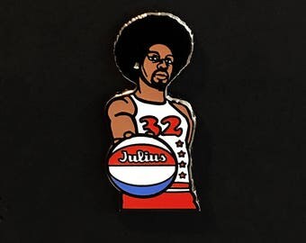 Phish Pin Julius (Erving) Lapel Pin basketball