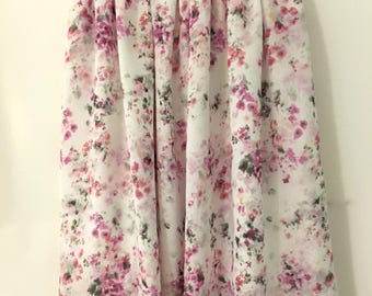 Midi Double Layer Chiffon Skirt