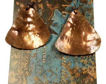 Handcrafted Hammered Copper Earrings
