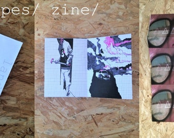 zine/ A3 folded/ 6 original illustrations/ title: landscapes/ artist ADAM WARREN