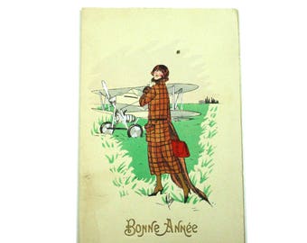 1926 Bonne Annee Greeting Card. Ephemera Happy New Year.