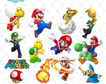 Mario clipart | Etsy