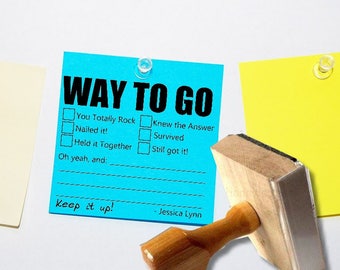 Post it Note Custom Rubber Stamp To Do List JLMould 3x3 Small Businsess Etsy Ebay Thank you Stamp Branding Personalized Stamp Your Logo 1066