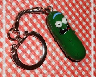 rick and morty plush keychain