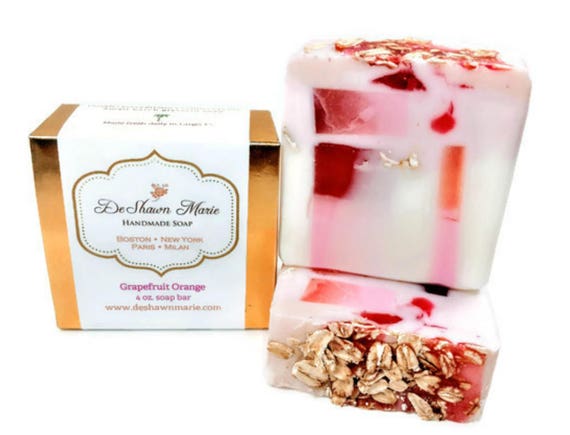 SOAP- Grapefruit Orange Soap - Vegan Soap - Handmade Soap - Citrus Soap- Soap Gift - Wedding Favors - Housewarming Gift