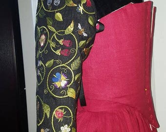 Elizabethan Embroidered Pinner Sleeves, Renaissance, Tudor - MADE TO ORDER