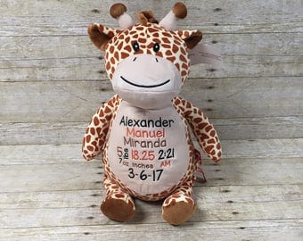 personalized giraffe stuffed animal