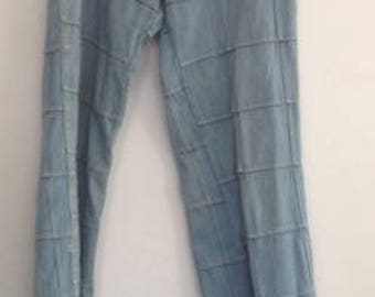 original 1970's patchwork bell bottom jeans