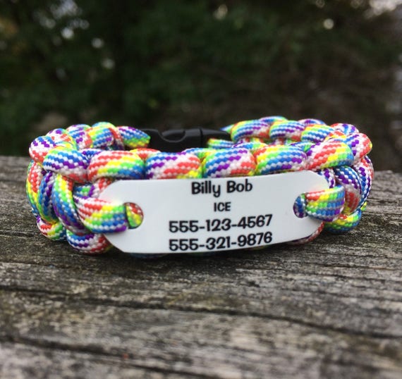 Kids ID ICE name bracelet Runners ID band Personalized name