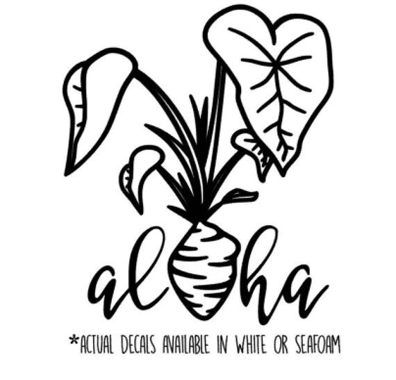 Aloha Kalo Decal // Car decal Laptop decal Vinyl decal