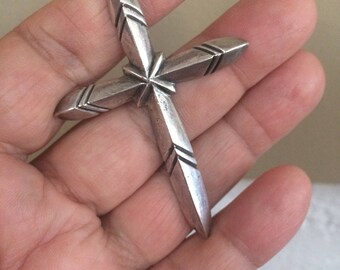Vintage Navajo Sterling Silver Cross