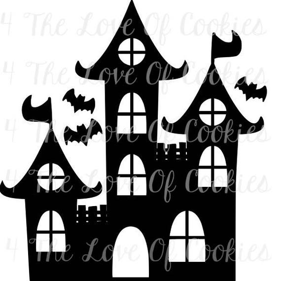 Halloween stencil haunted house stencil Fall Silk Screen