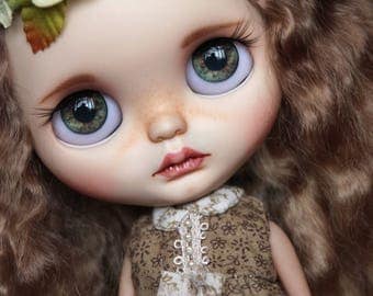 OOAK Custom Blythe with mohair open mouth and tiny teeth Art Doll Olivia*~ by AtelierBYD - Offers are Welcome