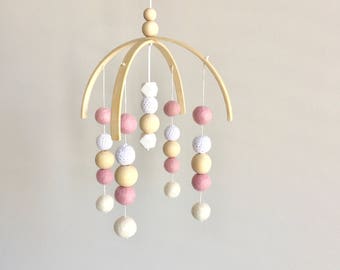 Custom Mini Double Arch Felt Ball Mobile