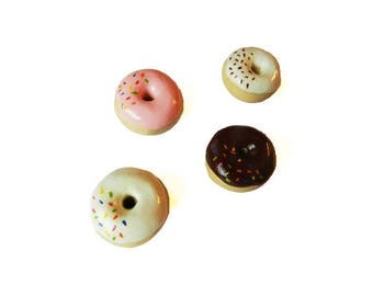 Donut Magnets - Refrigerator Magnet - Food Magnet - Fridge Magnet - Polymer Clay Magnet - Small Magnet - Doughnut Magnet, Donut Party Favor
