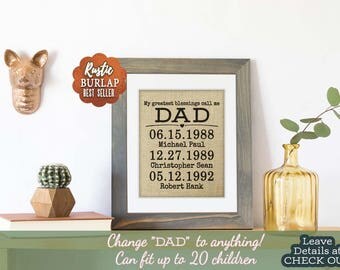 Burlap Father’s Day Gift from Wife to Husband Gift, Personalized for Him, Mens Personalized Mens Gift, Gift for Men, Custom Father's Day