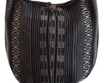 Hobo bag, Woven cotton shoulder bag, Messenger, Hippie, Gypsy, Sling, Hippy, Hobo, Crossbody