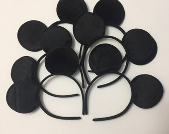 12 Mickey Mouse Inspired Headband, Mickey Mouse Birthday Party favors Mickey mouse ears, Mickey party favors, mickey mouse costume