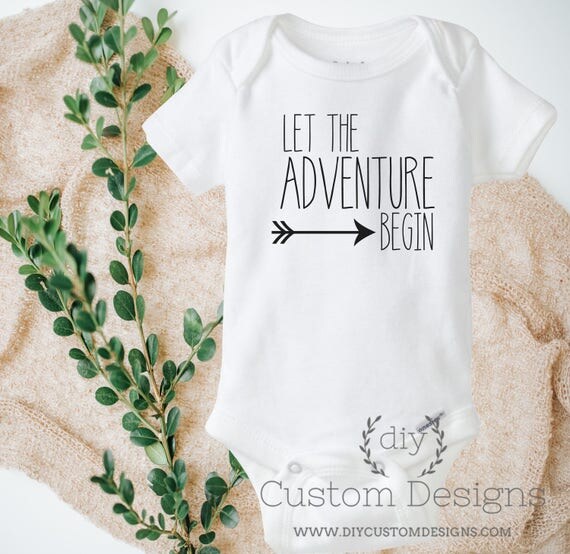 Let The Adventure Begin Baby Onesie® Pregnancy Announcement