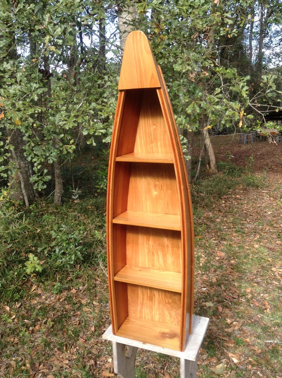 Boat Shaped Solid Mahogany Boat Shelf Canoe Shelves Nautical
