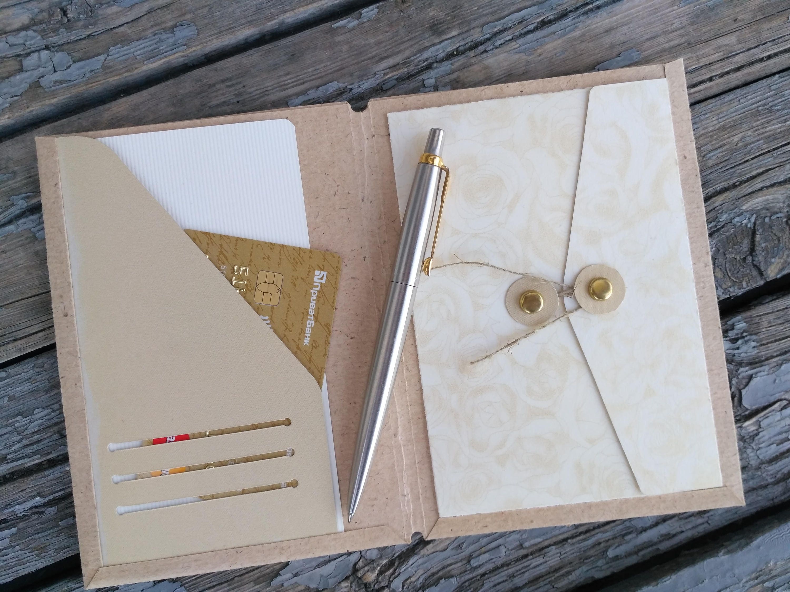 Traveler's notebook folder foldout file pockets insert tn