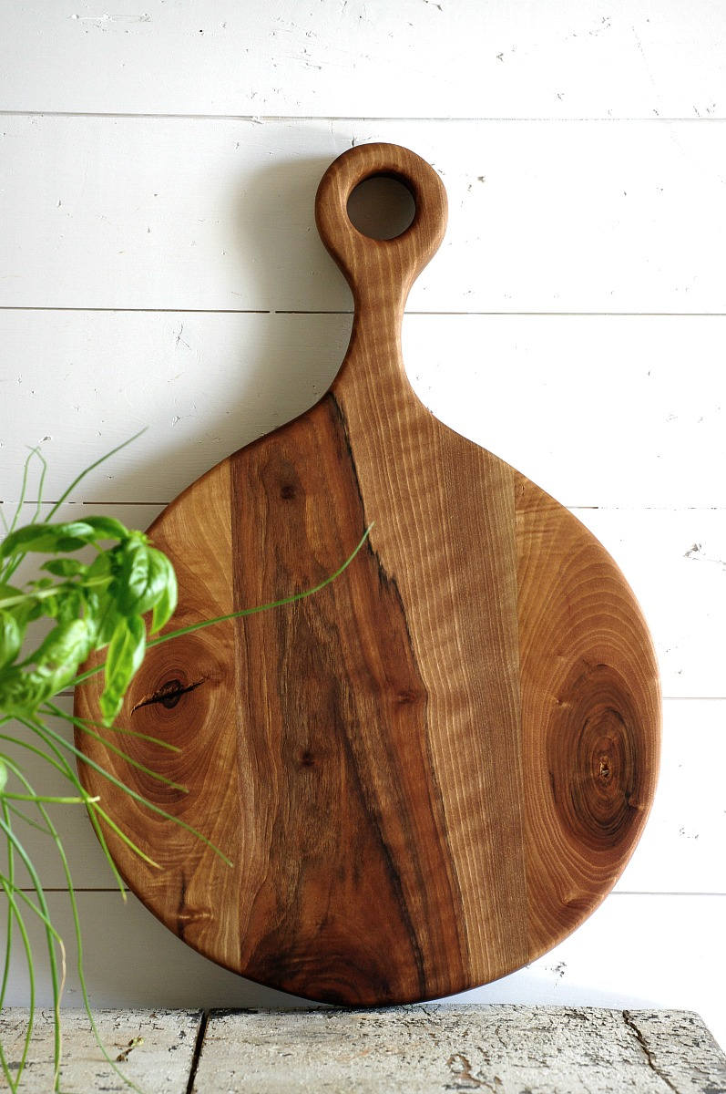 Luxury Gift Pizza Board XXL Round Cutting Board Wood Art