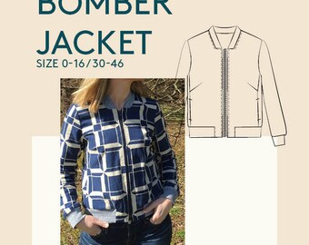 womens jacket PDF sewing pattern|Womens bomber jacket PDF pattern|zipper jacket digital sewing patterns for women|jacket pattern tutorial