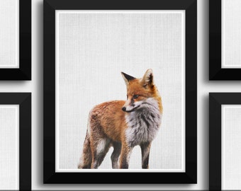 Fox wall art | Etsy