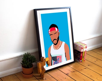 Frank Ocean Poster / Hip Hop Poster / Minimalist Poster / Music Poster / Frank Ocean Blond / Frank Ocean Print / Rap Poster / Hip Hop Poster