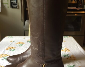Brown Leather Riding Boots