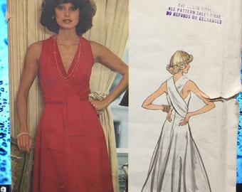 Vogue 1192 / Vintage Couturier Design Sewing Pattern By Belinda Bellville / Wrap Evening Dress / Size 10 (UNCUT FF)