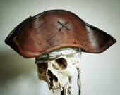 Leather Pirate Tricorn Hat