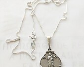 Necklace - Notre Dame de la Garde - Sterling Silver - 19x25mm + 18" Italian Sterling Silver Chain
