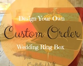Wedding Ring Box - Design Your Own Double Ring Box - Two Ring Wedding RingBox