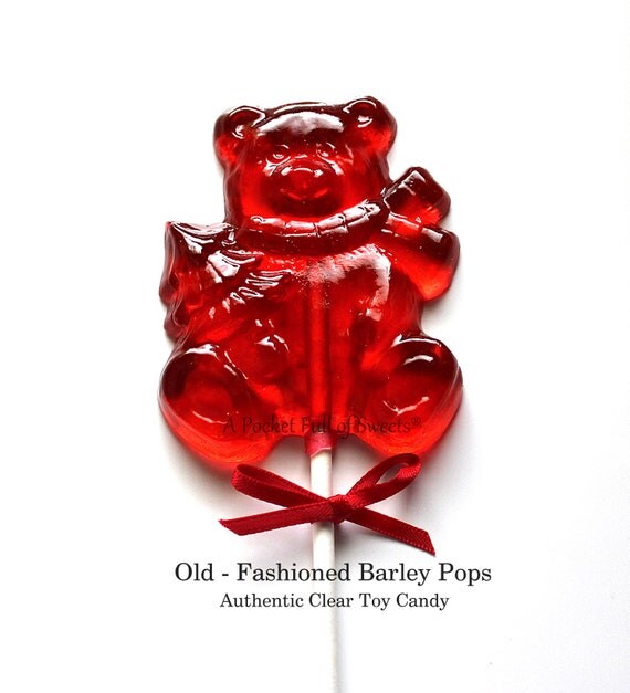 BARLEY LOLLIPOPS, Barley Sugar Pops, Stocking Stuffers, Christmas Lollipops, 8 Christmas Party Favors, Clear Toy Candy, Christmas Gift Il_570xn
