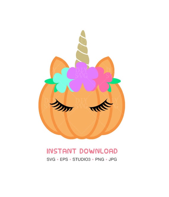 Download Unicorn pumpkin, Unicorn Pumpkin SVG, Halloween unicorn ...