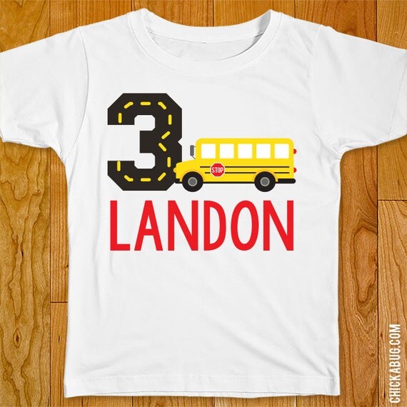 School Bus Birthday Iron-On Il_570xn