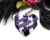 Beetlejuice Necklace, Tim Burton, Lydia Deetz, Strange and Unusual, gothic heart necklace
