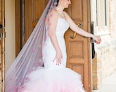 Pink Ombre Wedding Dress, Pink Wedding Dress, Ombre Wedding Dress, Mermaid Pink Wedding Dress, Dip Dye Wedding Dress