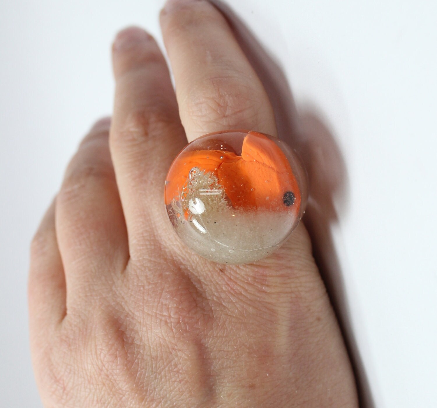Fish Bowl Resin Ring