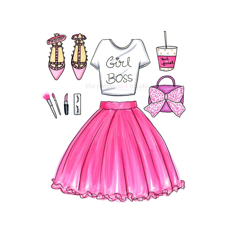 Картинки одежды для срисовки карандашом красивые и легкие