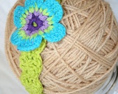 Baby Headband Girl Flower Crocheted Photo Prop Headband