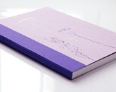 Pale pink and violet handbound journal - ModaMakovera